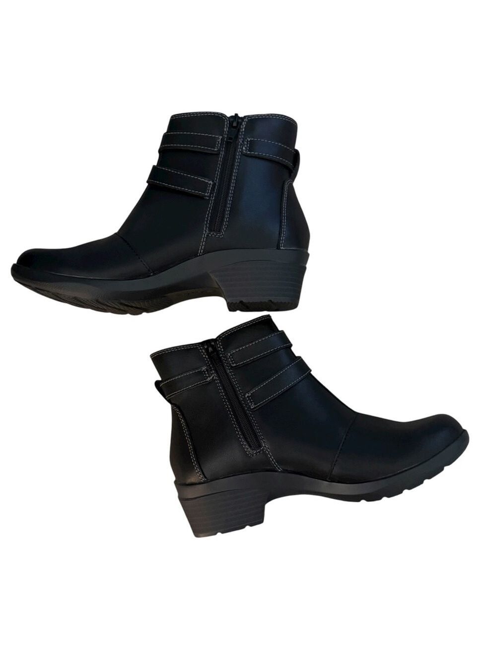 Clark’s Collection Women’s Angie Spice Black Leather Boots Size 7 - Picture 7 of 11